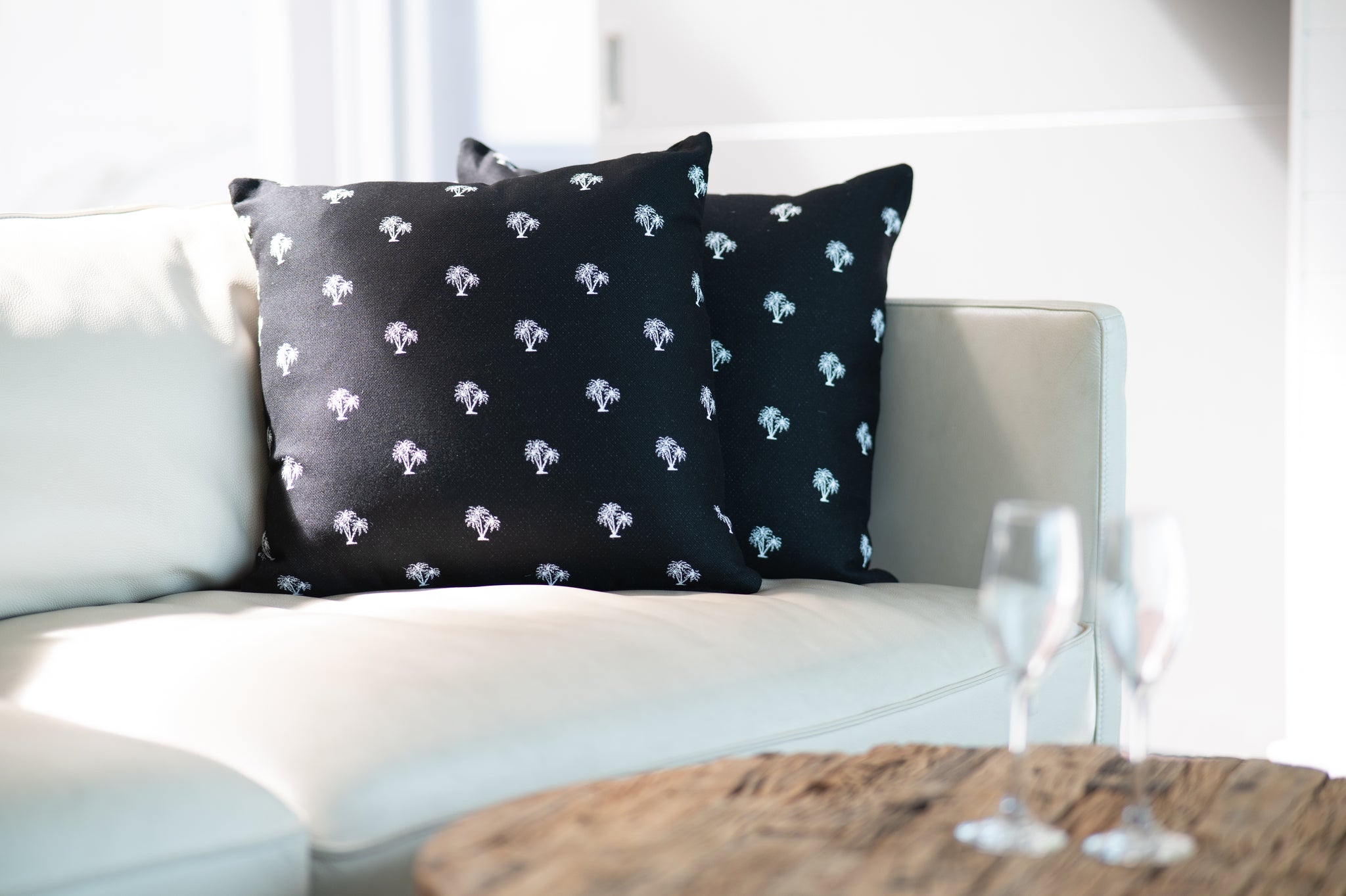 Palm Scatter Cushion - Albatross