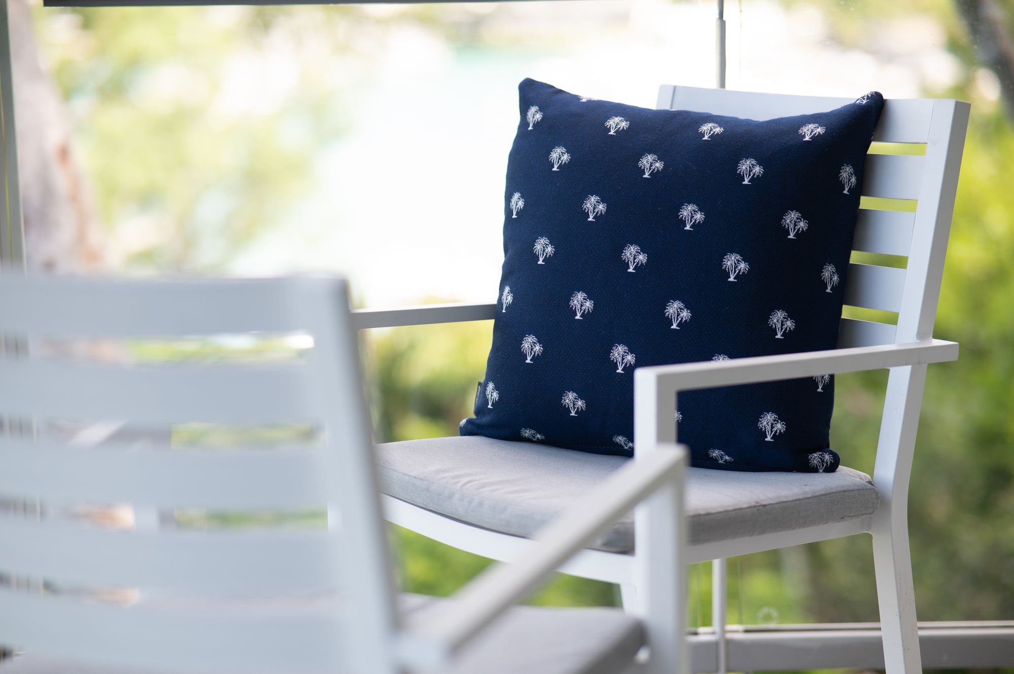 Palm Scatter Cushion - Albatross